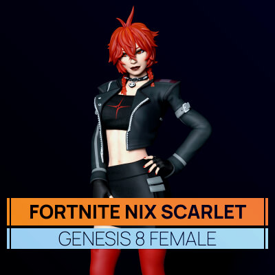 Fortnite Nix Scarlet for Genesis 8 Female