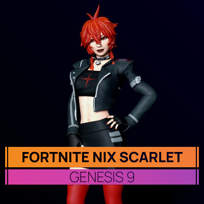 Fortnite Nix Scarlet for Genesis 9