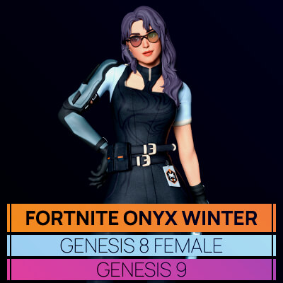 Fortnite Onyx Winter for Genesis 8 and 9