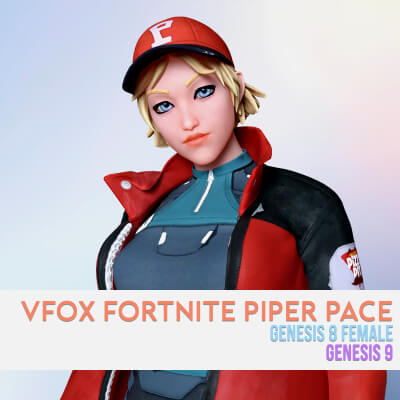 Fortnite Piper Pace for Genesis 8 and 9 by VFoxGames