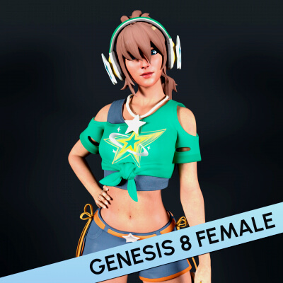 Fortnite PJ for Genesis 8 Female