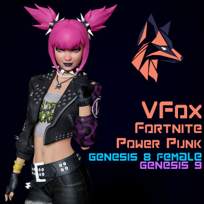 Fortnite Power Punk for Genesis 8 and 9