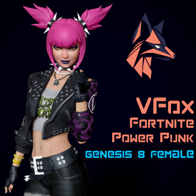 Fortnite Power Punk for Genesis 8 Female