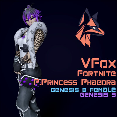 Fortnite Punk Princess Phaedra for Genesis 8 and 9