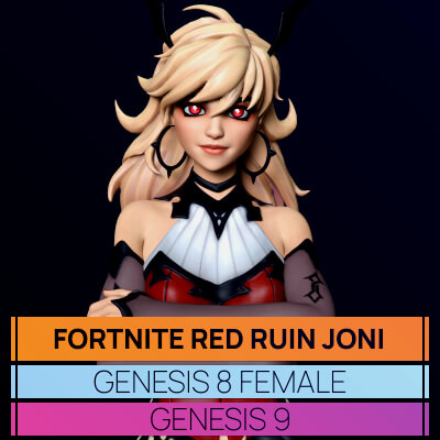 Fortnite Red Ruin Joni for Genesis 8 and 9