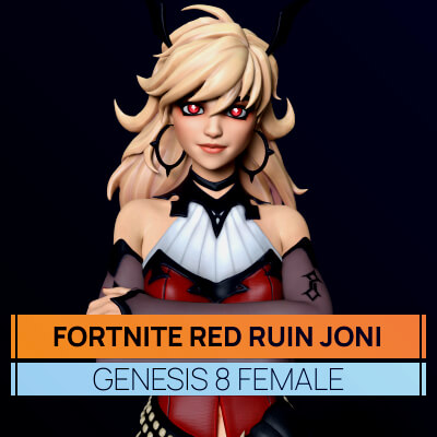 Fortnite Red Ruin Joni for Genesis 8 Female