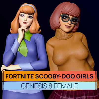 Fortnite Scooby-Doo Girls for Genesis 8 Female