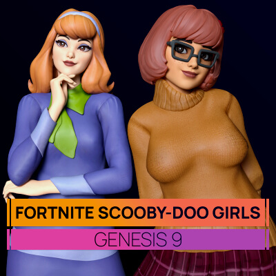 Fortnite Scooby-Doo Girls for Genesis 9