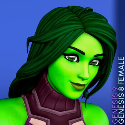 Fortnite She-Hulk for Genesis 8 and 9