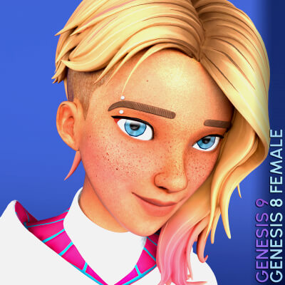 Fortnite Spider Gwen for Genesis 8 and 9