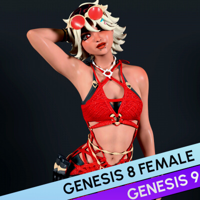 Fortnite Summer Slayer Joni for Genesis 8 and 9
