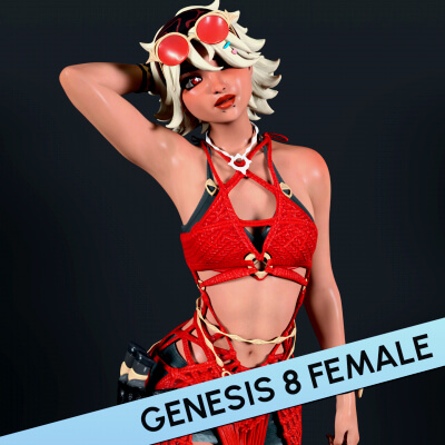 Fortnite Summer Slayer Joni for Genesis 8 Female