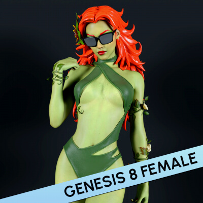 Fortnite Sunflower Ivy for Genesis 8 Female