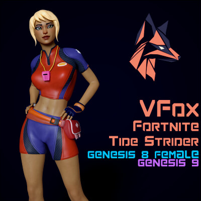 Fortnite Tide Stride for Genesis 8 and 9