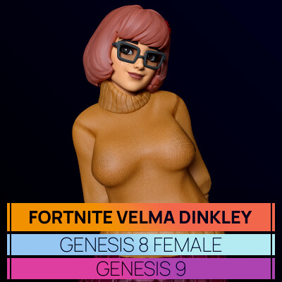 Fortnite Velma Dinkley for Genesis 8 and 9