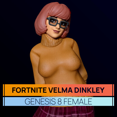 Fortnite Velma Dinkley for Genesis 8 Female