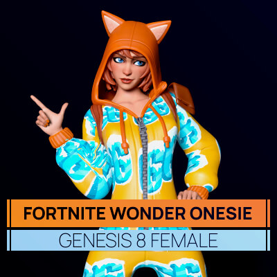 Fortnite Wonder Onesie for Genesis 8 Female
