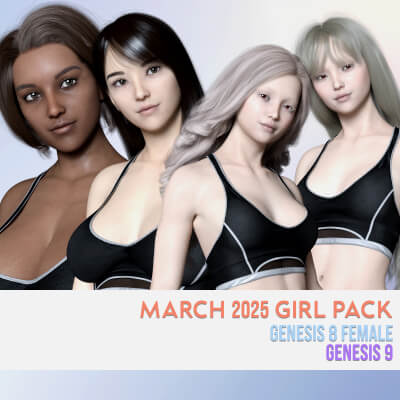 March 2025 Girls Pack for Genesis 8 and 9