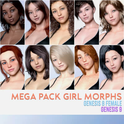 Mega Pack Girl Morphs for Genesis 8 and 9