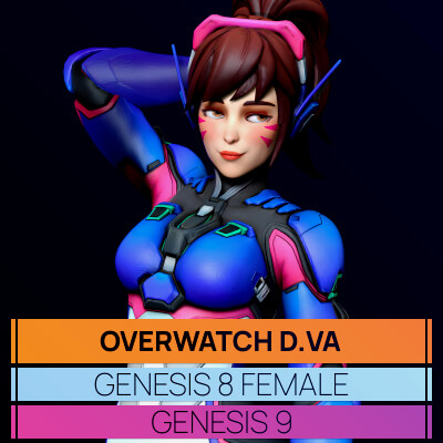 Overwatch D.Va for Genesis 8 and 9