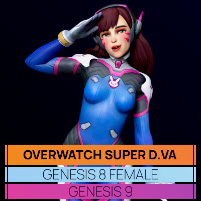 Overwatch Super D.VA for Genesis 8 and 9