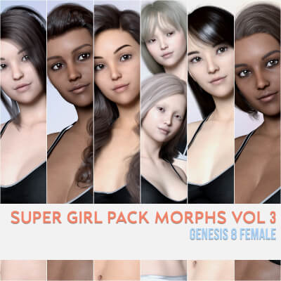 Super Girl Pack Morphs Vol 3 for Genesis 8 Female
