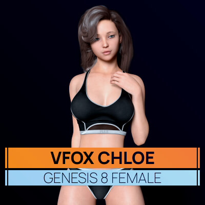 VFox Chloe for Genesis 8 Female October Gift by VFoxGames