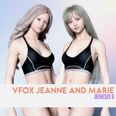 VFox Jeanne and Marie for Genesis 9 by VFoxGames