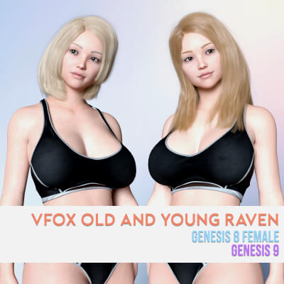 Vfox Old and Young Raven for Genesis 8 and 9 by VFoxGames