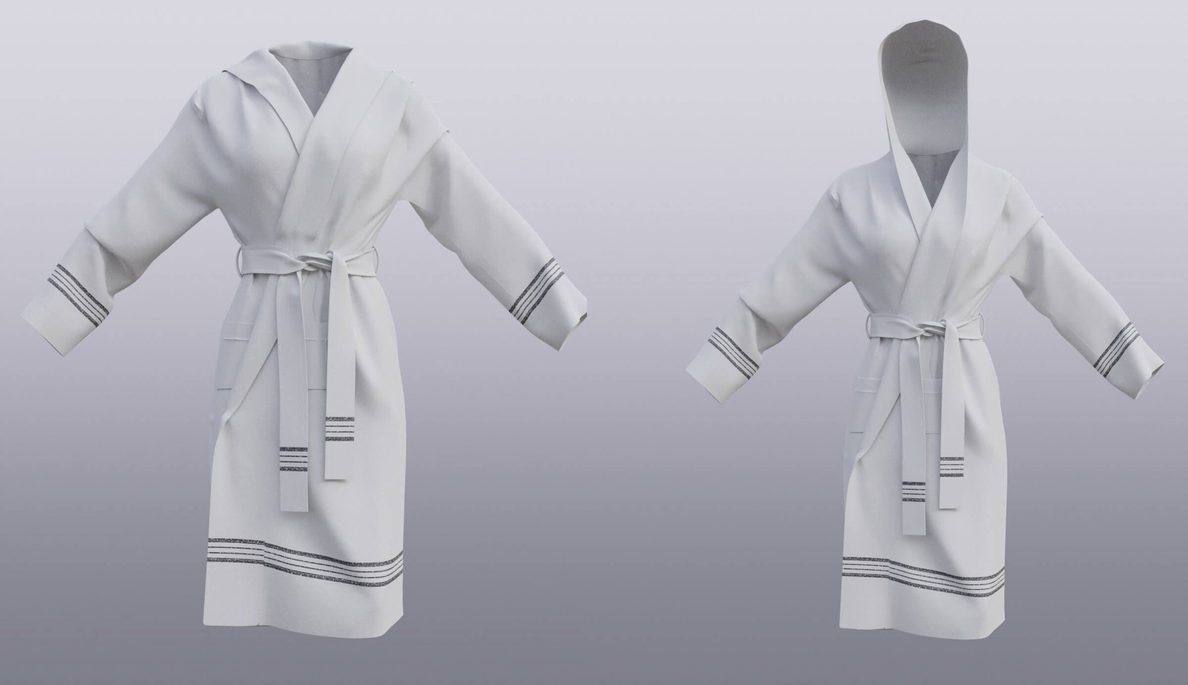 Bathrobe with Hood 3D Model by vicky180