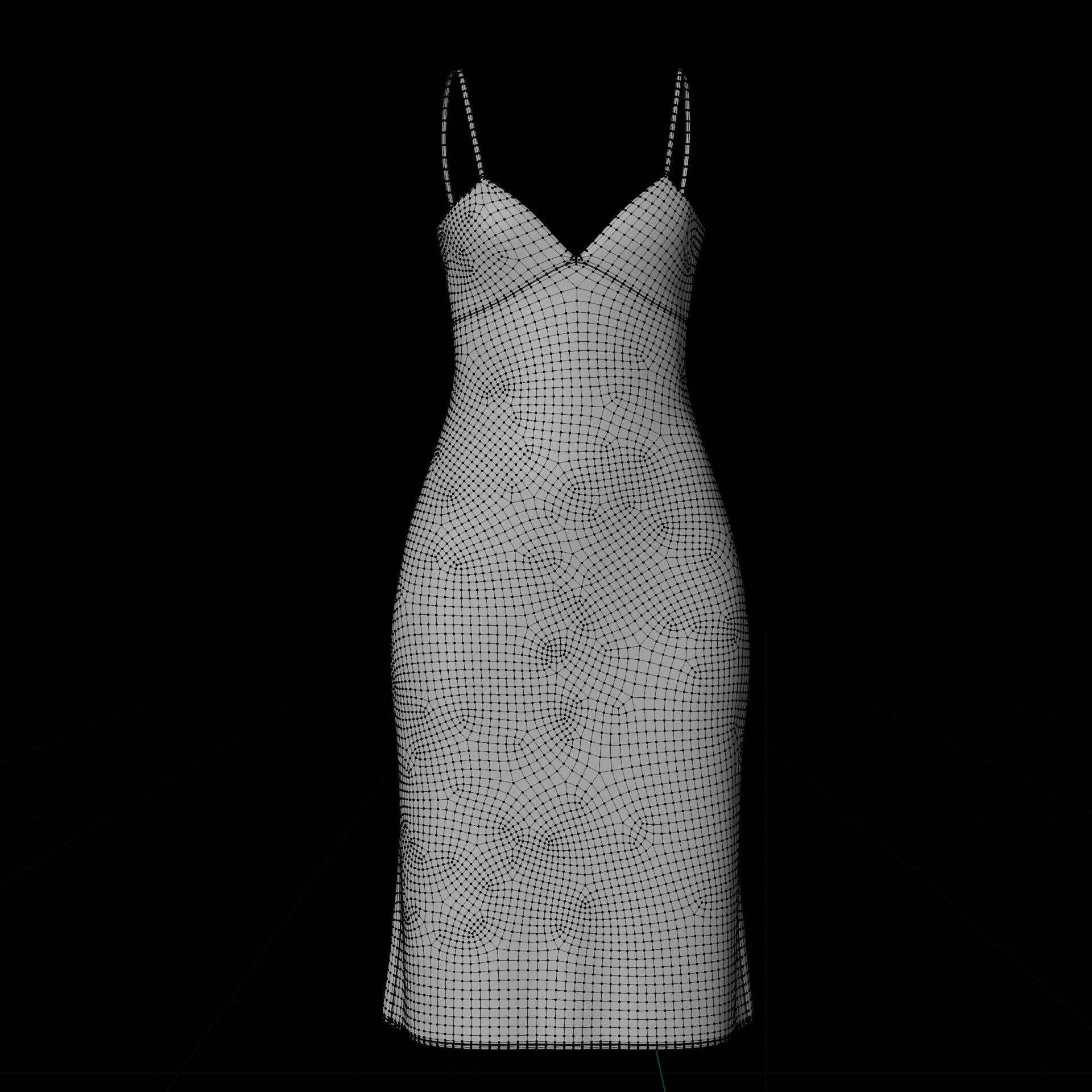 Red Slip Raster Red Slip Silk Dress 3D Clothing by vicky180