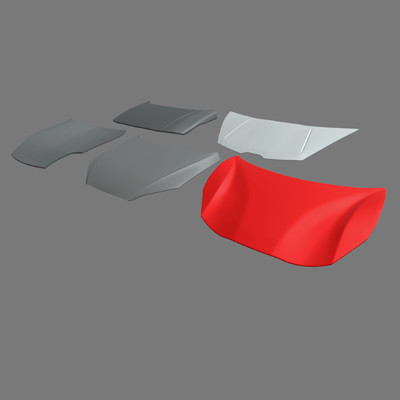 Car Bonnet Pack 01 - 3D Model by ViperJr3D