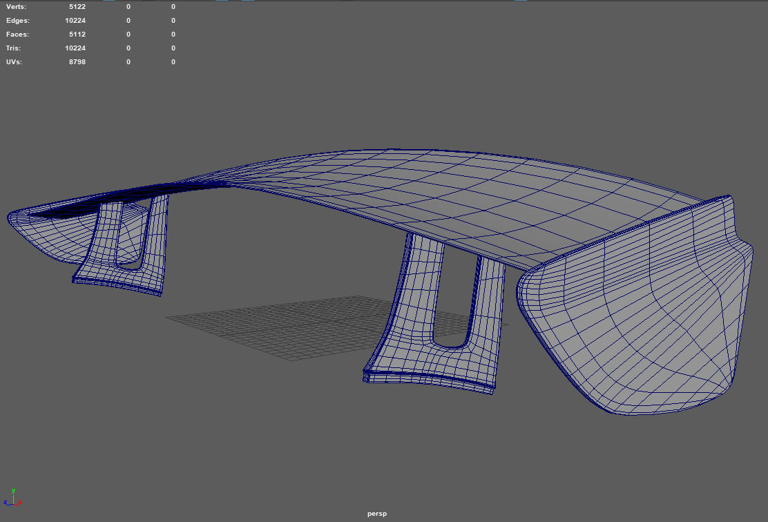 Car Spoiler 08 3D Print Model by ViperJr3D