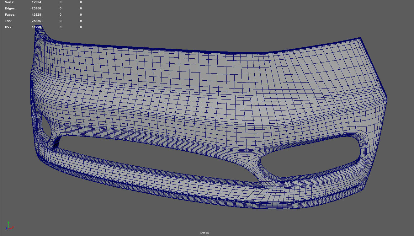 Front Bumper Custom 02 - 3D Model by ViperJr3D