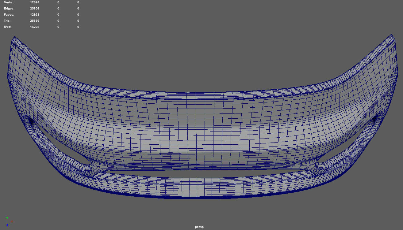 Front Bumper Custom 02 - 3D Model by ViperJr3D