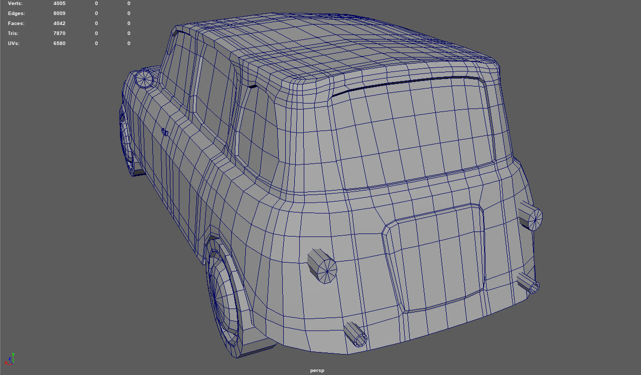 Low Poly Classic Car 02 - 3D Model by ViperJr3D