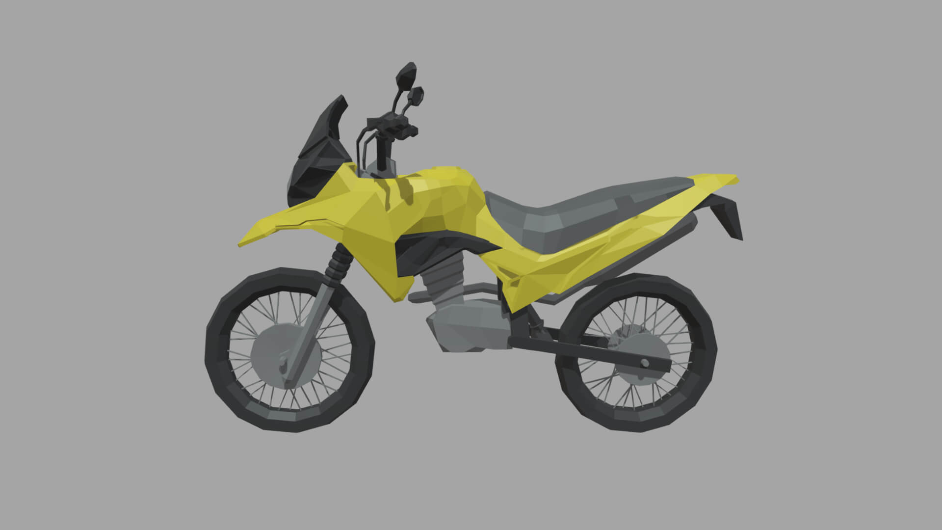 Low Poly Motorbike 01 - 3D Model by ViperJr3D