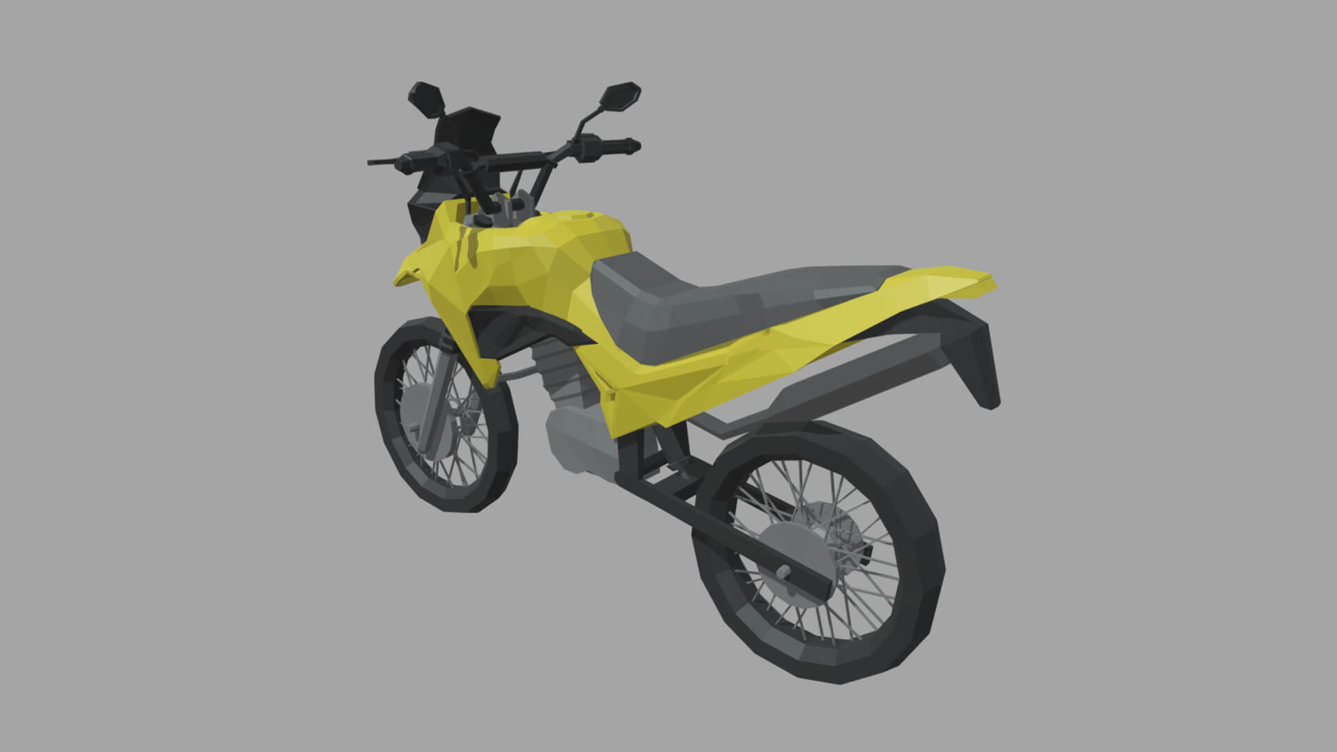 Low Poly Motorbike 01 - 3D Model by ViperJr3D