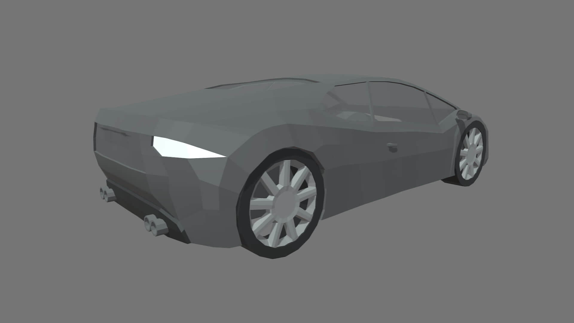 Low Poly Sport Car 01 - 3D Model by ViperJr3D