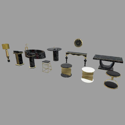 Modern Luxury Furniture Pack 01 - 3D Model by ViperJr3D