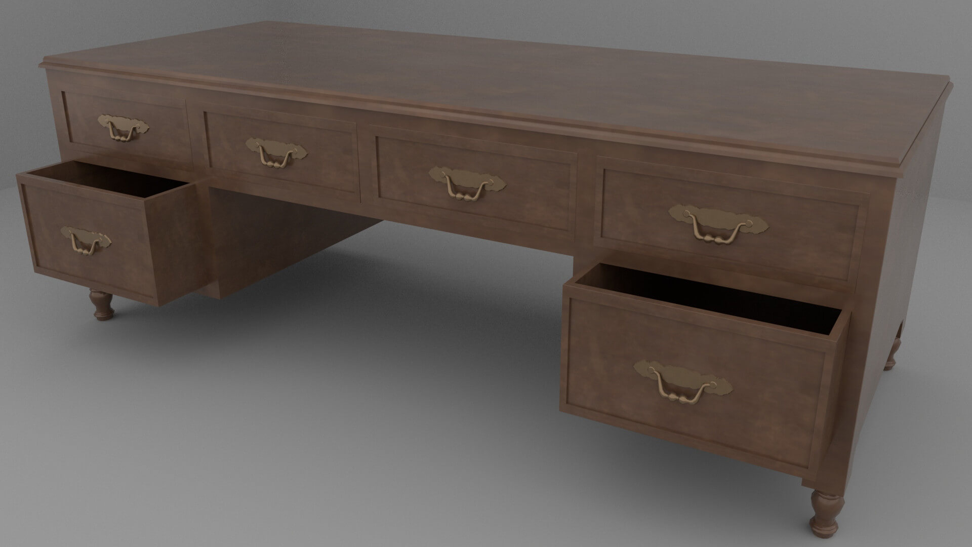 Old Vintage Furniture Pack 01 3D Model by ViperJr3D