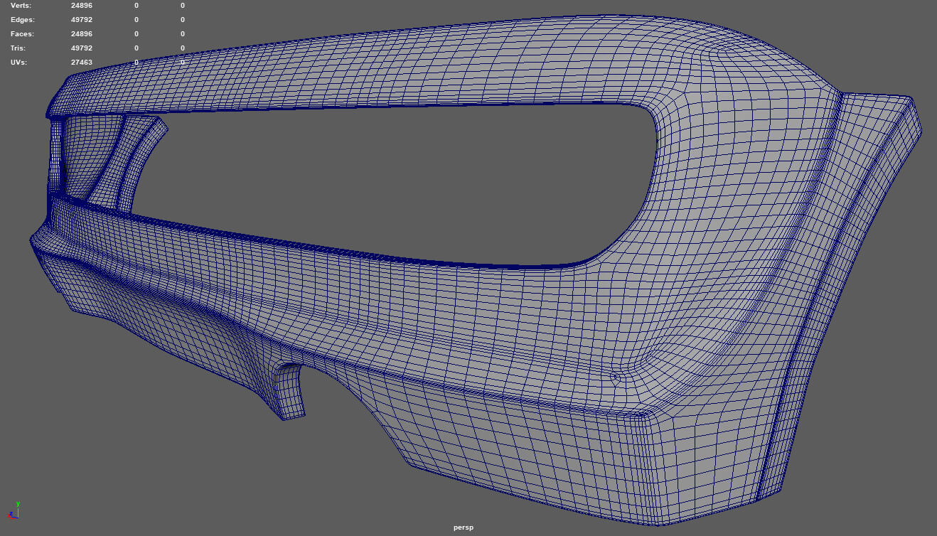 Rear Bumper Custom 01 - 3D Model by ViperJr3D
