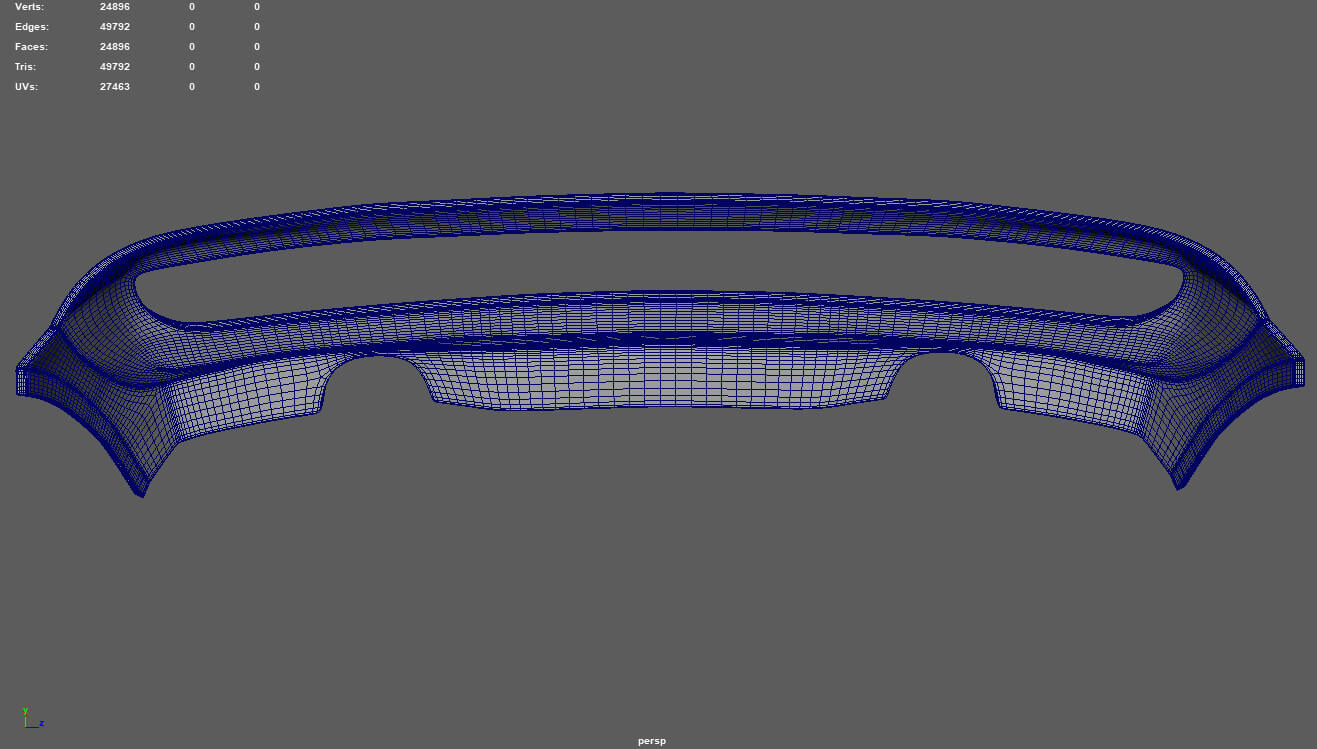 Rear Bumper Custom 01 - 3D Model by ViperJr3D