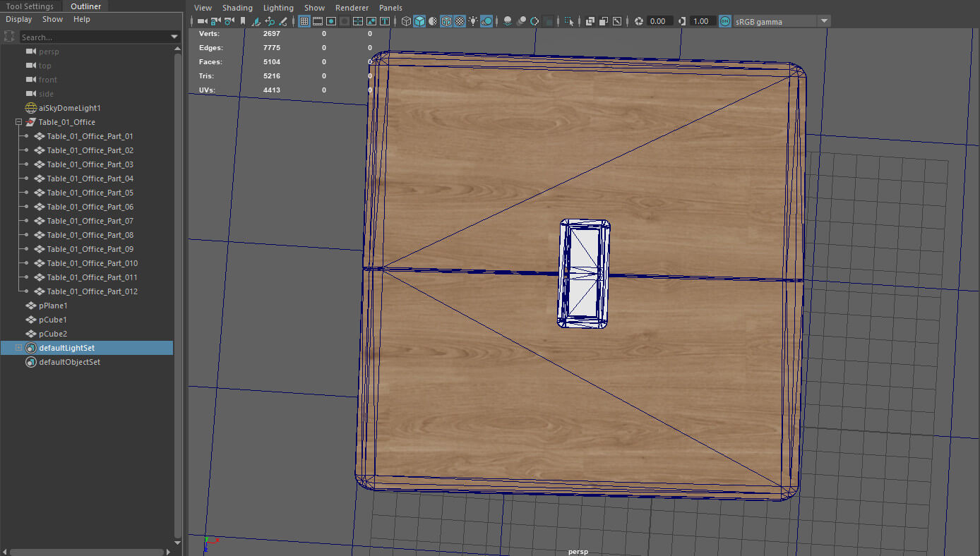 Table Modern Office - 3D Model by ViperJr3D