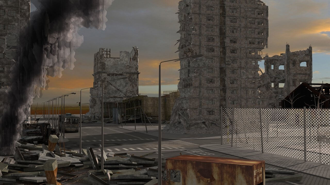 Damaged City 2 - 3D Model by vipkat Damaged City 2 - 3D Model by vipkat