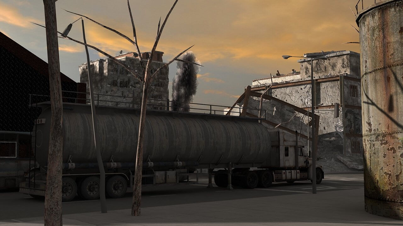 Damaged City 2 - 3D Model by vipkat Damaged City 2 - 3D Model by vipkat