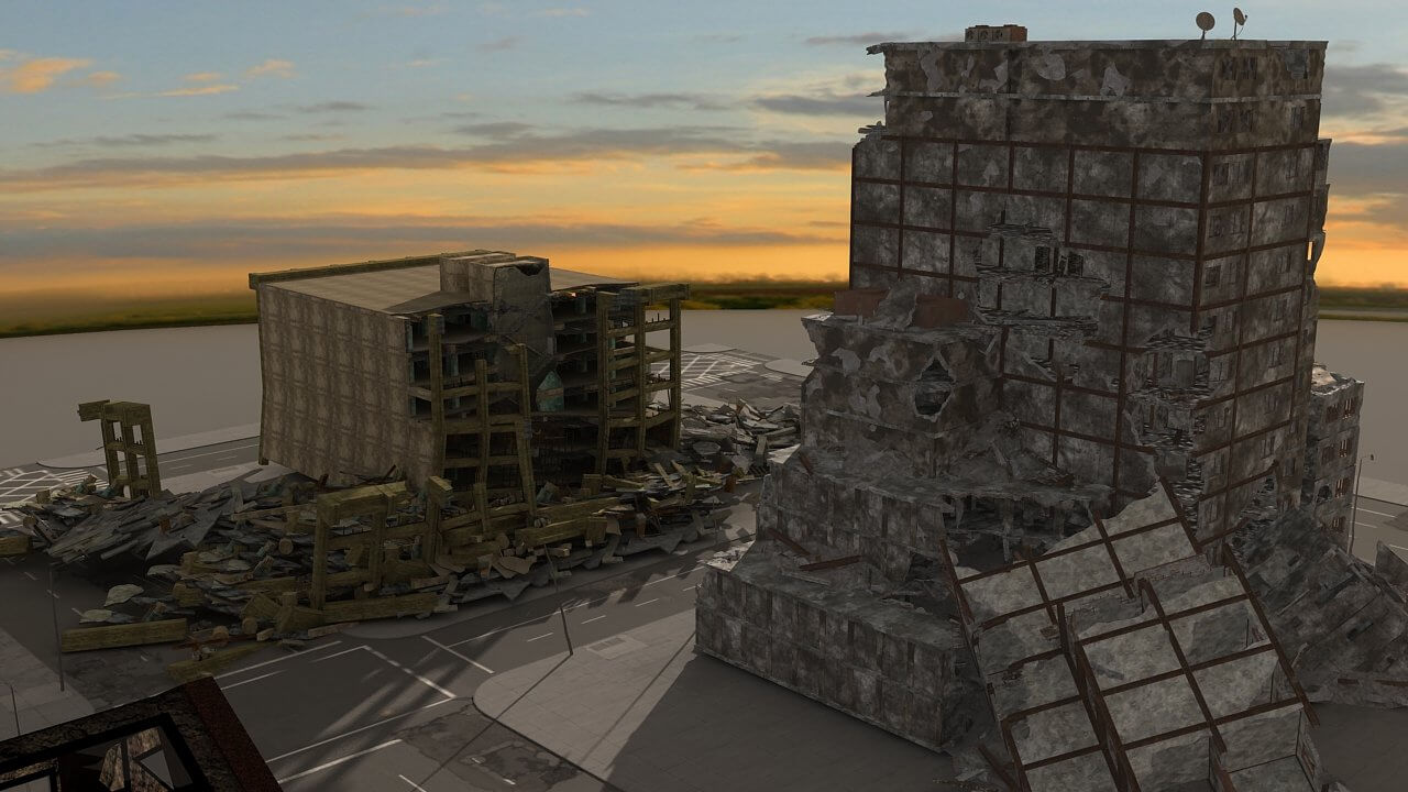 Damaged City 2 - 3D Model by vipkat Damaged City 2 - 3D Model by vipkat