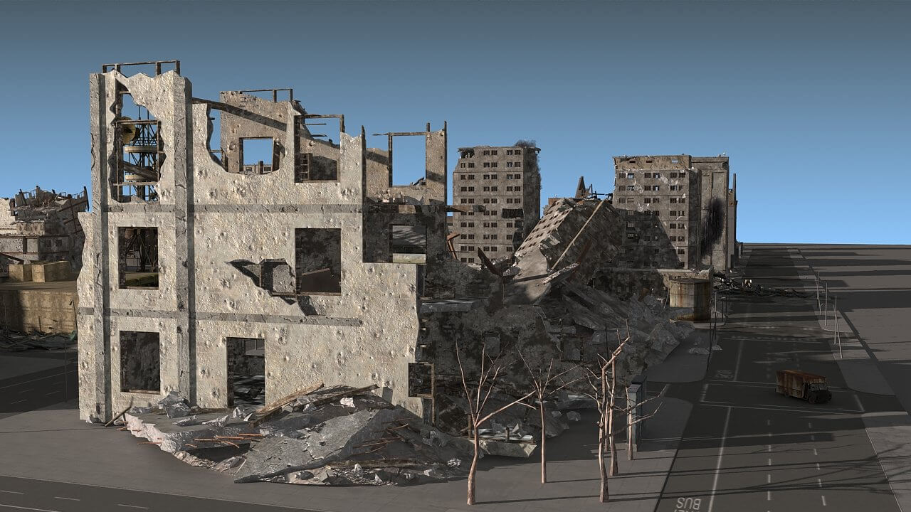 Damaged City 2 - 3D Model by vipkat Damaged City 2 - 3D Model by vipkat