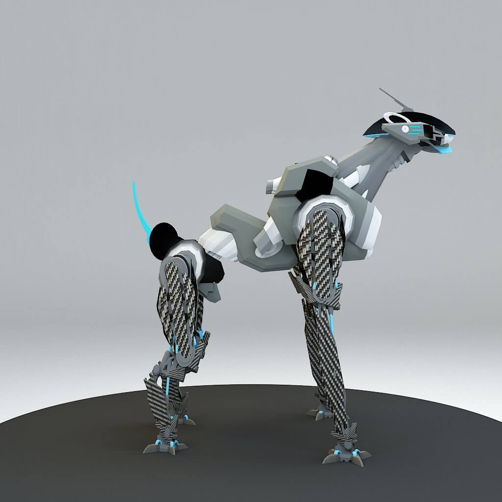 Robot Guard Dog 3D Model by vipkat