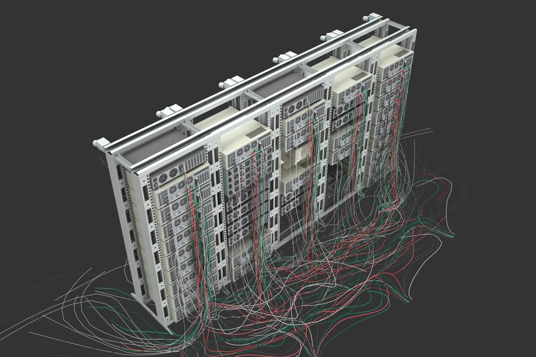 Data Server Rack And Chassis 3D Model by virtual3d